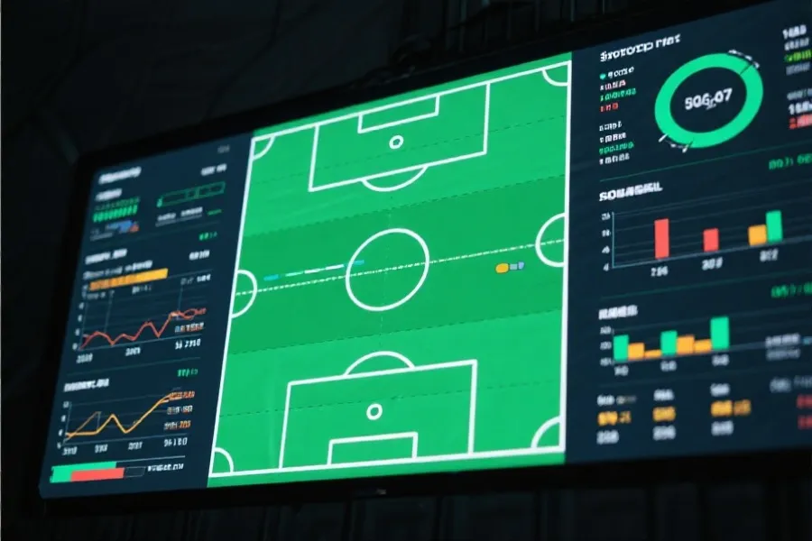 足球數據與盤口圖表示意圖